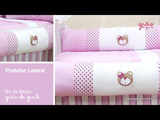 Kit Berço Mimos Rosa + Bolsa | Ref: 56289