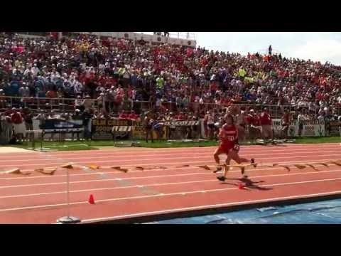 Alejandra Vergara-Kersenbrock of St. Mary's to the tape for second place in dramatic 4x800 finish