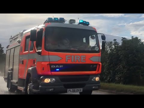 VERY RARE: Lancashire fire and rescue: DOUBLE RESERVE pumps responding