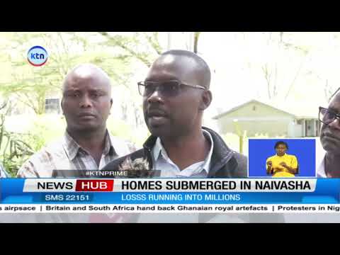 Rising Lake Naivasha waters displace dozens and facilities submerged