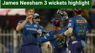 james Neesham 3 wickets highlight Mi vs rr highlight today match