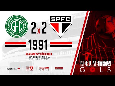 Guarani 2x2 São Paulo - Paulista 1991 - fase 02 - rodada 03 - 17/11/1991