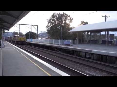 Busy morning of trains at Point Clare NSW - 20/6/15