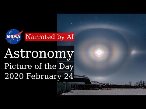 APOD: 2020-02-24 - Moon Corona, Halo, and Arcs over Manitoba (Narrated by Emma)