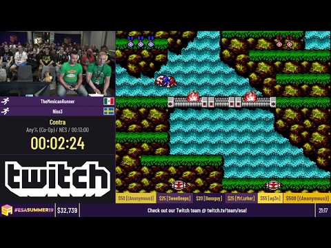Contra [Any% (Co-Op)] by TheMexicanRunner and Niss3 - #ESASummer19