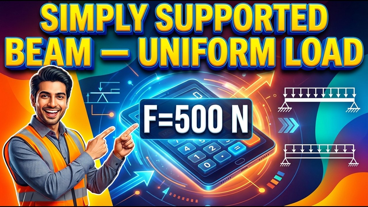 Simply Supported Beam Calculator — Uniform Load