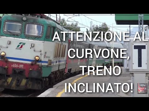 Attenzione al curvone treno inclinato in transito!Allontanarsi dalla linea gialla.TreniMisterJazz.