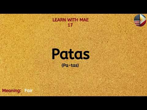 PART 60:  25 Common Tagalog words | Learn Tagalog with Mae (ENGLISH - TAGALOG VOCABULARY)