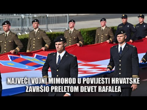 Najveći vojni mimohod u povijesti Hrvatske završio preletom devet Rafalea