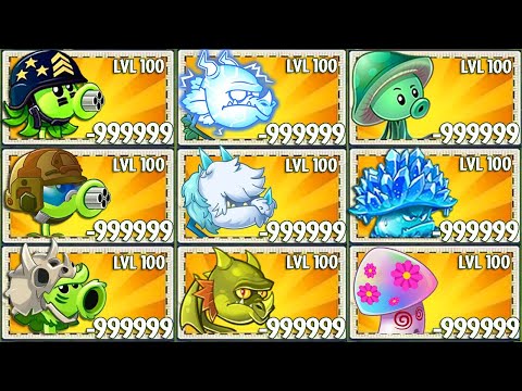Random 30 PEA vs MUSHROOM vs DRAGON Plants - Who Will Win? - Pvz 2 Plant vs Plant