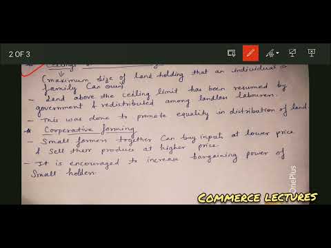 land reforms institutional reforms partial implementation and basic objectives of land reforms