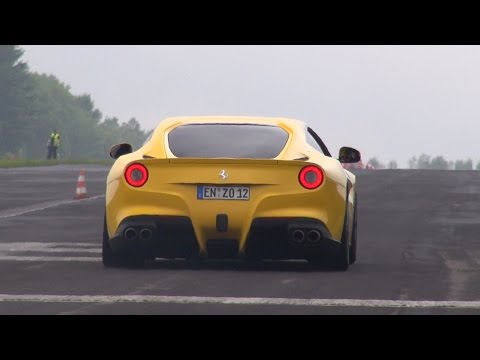 740HP Ferrari F12berlinetta - Start up, Revs, Flatout Accelerations!