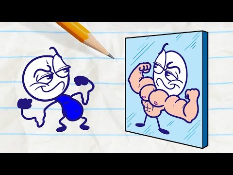 Pencilmate Thinks He's Cool -in- TOO COOL Pencilmation Compilation for Kids