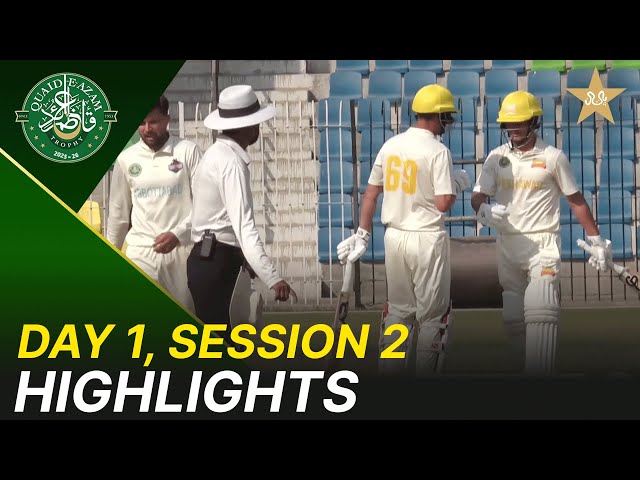 2nd Session Highlights | Peshawar Region vs Abbottabad Region | Day 1 | QeAT 2025/26 | M2P1U