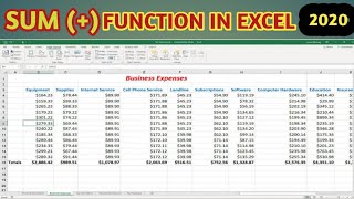 How To Use Sum Function in Excel