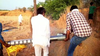 single phase 5hp aqua texmo submersible motor borwell installation 👈👈