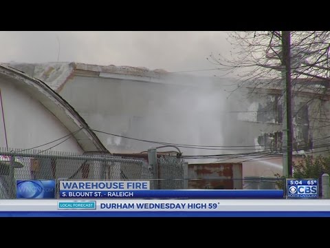 Raleigh fire crews fight 2-alarm warehouse fire