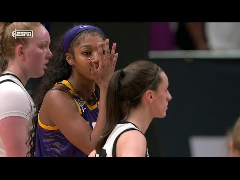 Angel Reese TAUNTS Caitlin Clark "You Can't See Me" During 4th Quarter Of Title Game! | LSU vs Iowa