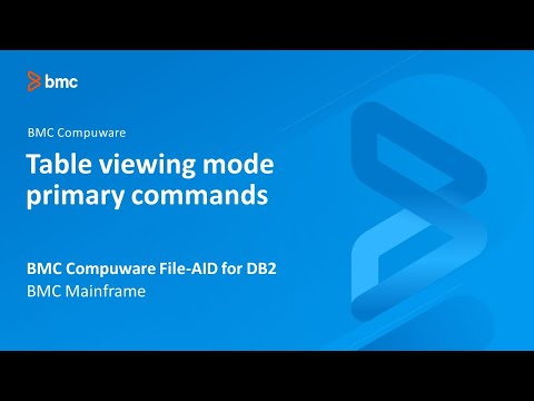 BMC Compuware File-AID for Db2 - Table viewing mode primary commands