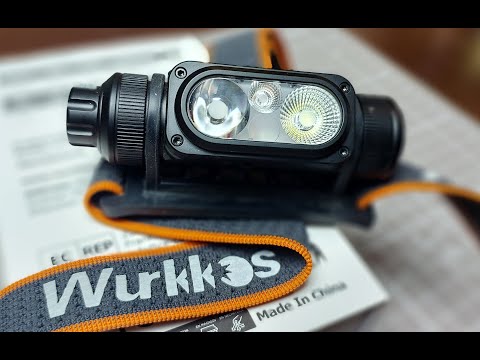 The best headlamp I have tested so far - Wurkkos HD16 - with 2500 lumen output and rotary switch