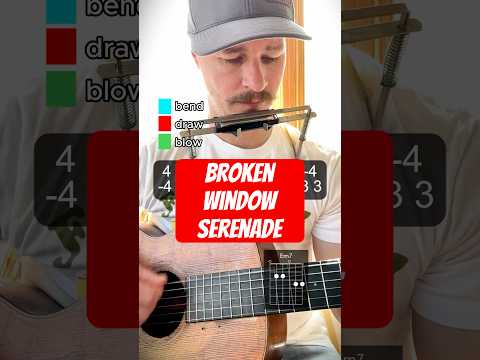 Broken Window Serenade Whiskey Myers Harmonica Tutorial #harmonica #tutorial