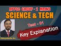 appsc group 2 mains science u0026 tech test 01 key explanation by hidayathulla sir