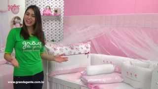 Kit Berço Floral Rosa | Ref: 47028