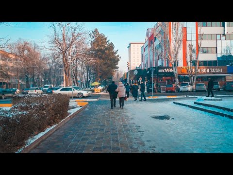 Passeio a pé em Bishkek Quirguistão Avenida Chui