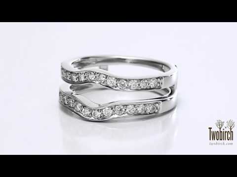 0.48ct. Contour Prong in Chanel Set Enhancer Ring Guard - TwoBirch TB-GUARD-0049-WG-H