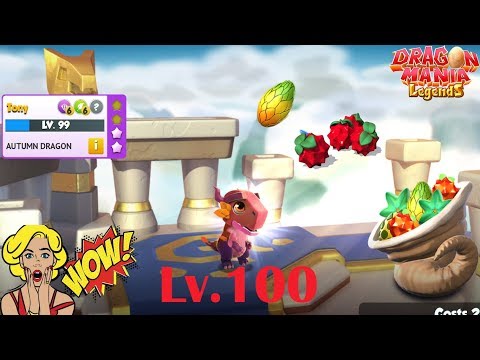 How far is your hero? | Autumn Dragon to Lv 100 - Dragon Mania Legends Gameplay Walkthrough #1525 HD