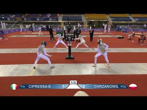 Doha 2021 SWF - L64 - Cipressa ITA v Chrzanowski POL