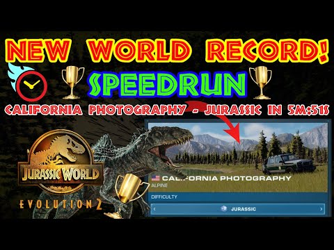 NEW WR! - Speedrun - California Photography - Jurassic Challenge in 5m 51s - JWE2