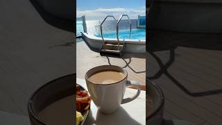 Grab some coffee & sit outside on your next cruise morning. #princesscruises #cruise #travel #solo