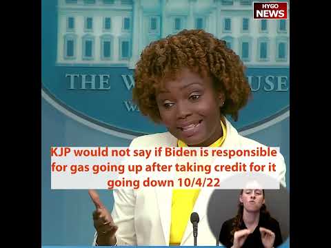 White House no answer Biden only responsible for gas down but not gas up?