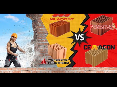 Comparatie Caramida Ceramica:  Poroterm VS Cemacon VS EuroPoroton VS Mladost