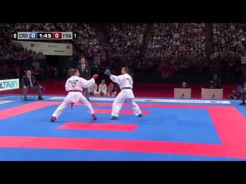 (3/3) Karate Croatia vs France. Final Female Team Kumite. WKF World Karate Championships 2012