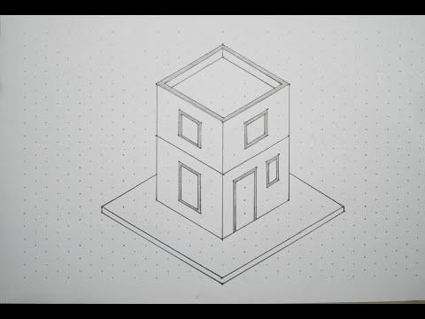 How To Draw a Simple House in Isometric - Beginner