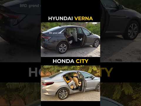 Hyundai 😍 Verna v/s HONDA City | rear seat big compare | #shorts#viral