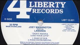 Joey Washington  ‎– Don't Wanna Lose Your Love (Posse Instrumental)