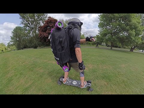 Fully Loaded! Evolve Electric Skateboards Backpack Filmed with Insta One X Ft. Ruroc Spitfire Helmet