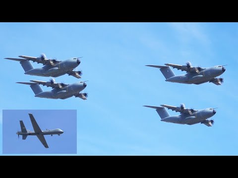 Défilé du 14 juillet 2022 | 61 planes with Reaper drone during Bastille Day parade at Paris | A400M