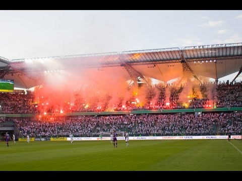 Doping kibiców Legii na meczu z Sandecją