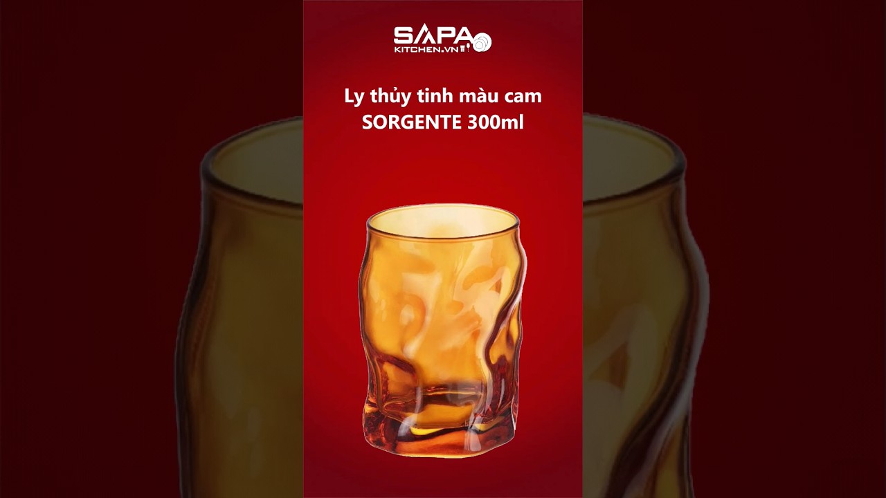 Ly thủy tinh Sorgente 30cl màu cam