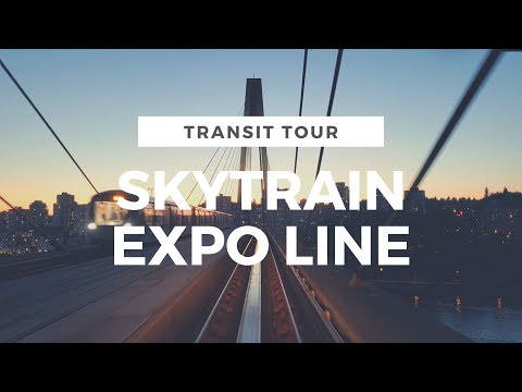 [4K] Full Expo Line Ride  - Vancouver Skytrain (King George Station to Waterfront Station)