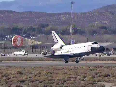 Space Shuttle Endeavour Landing at Edwards Concluding STS-126