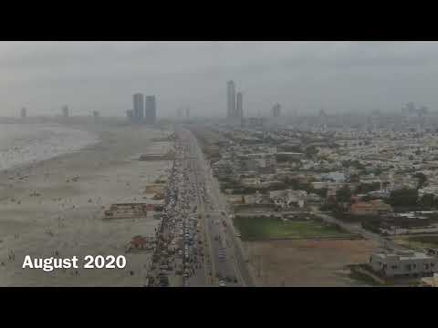 Karachi beach Covid waves