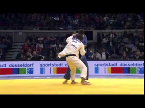 Judo Grand Prix Dusseldorf 2015 Semifinal -73kg TATALASHVILI Nugzari (GEO) vs. CONTINI Marcelo (BRA)