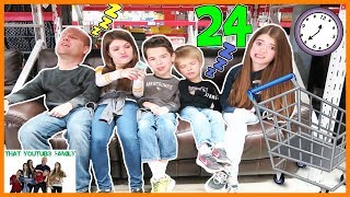 24 HOUR OVERNIGHT SAMS CLUB CHALLENGE 🛒/ That YouTub3 Family