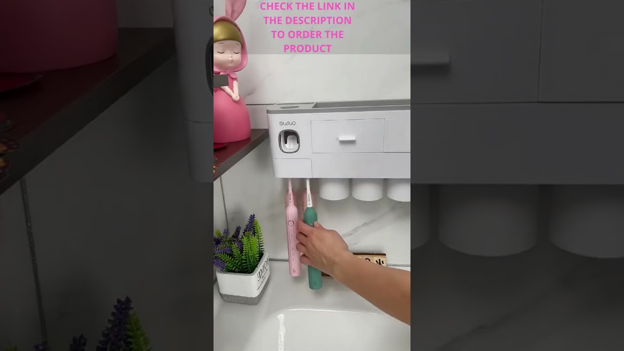 amazon must haves tiktok iHave Toothbrush Holders for Bathrooms, 4 Cups Toothbrush Holder Wall