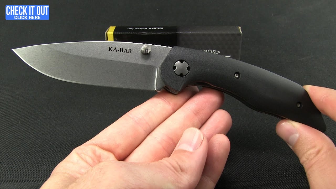 Ka-Bar Jarosz Beartooth Liner Lock Knife (3.5" Gray) 3086